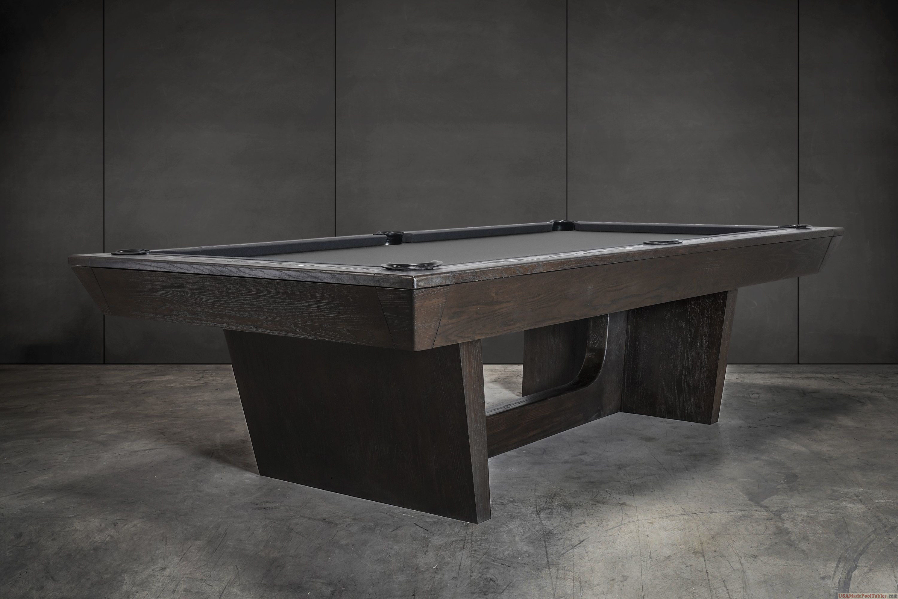 Gangster Pool Table Waxed Brown Finish