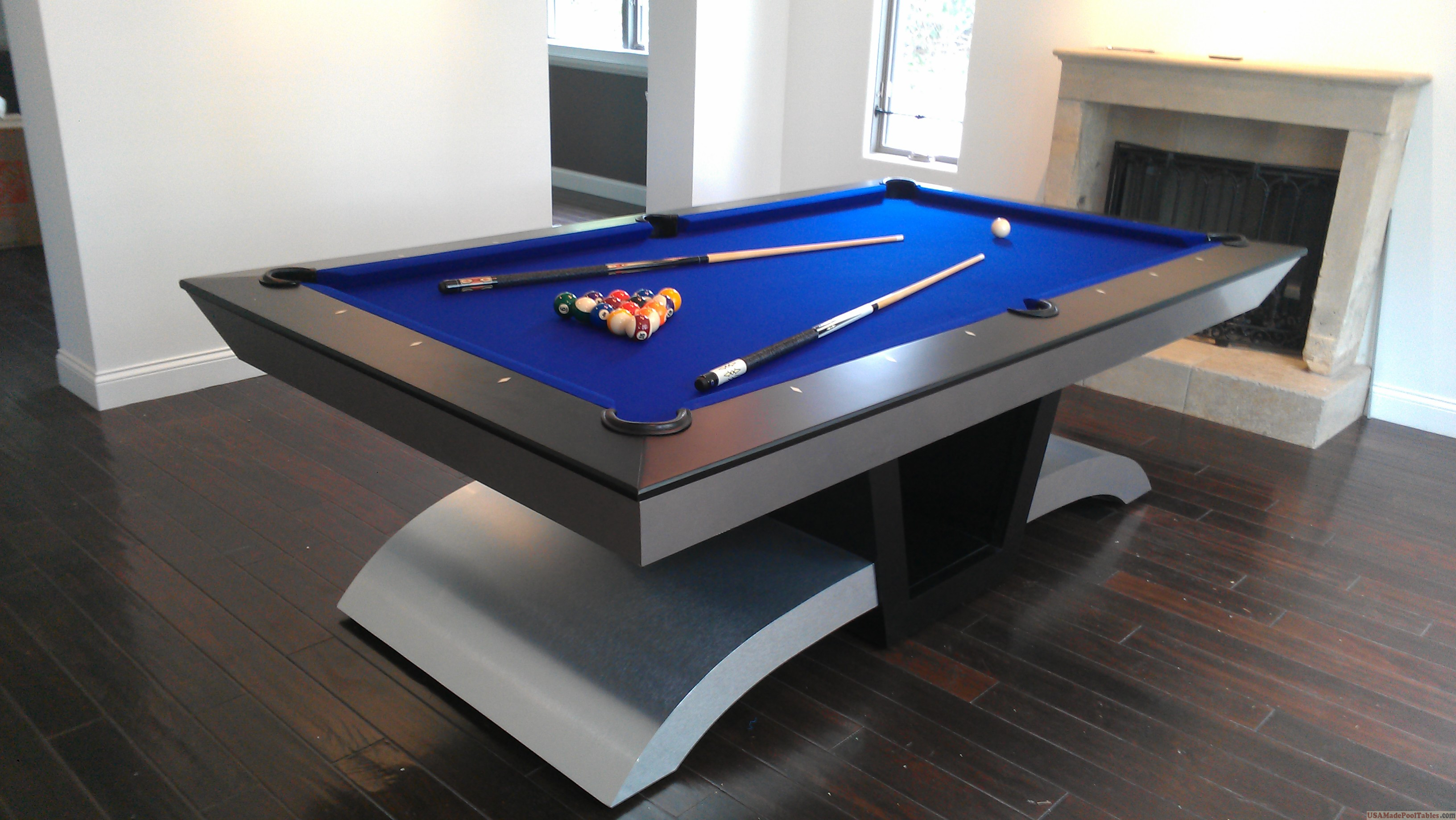 Pool Table On First Floor Living Room