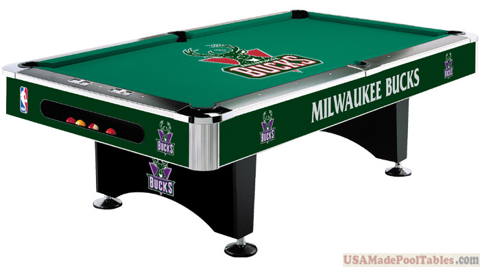 NBA Milwaukee Bucks Pool table : MILWAUKEE POOL TABLES : 