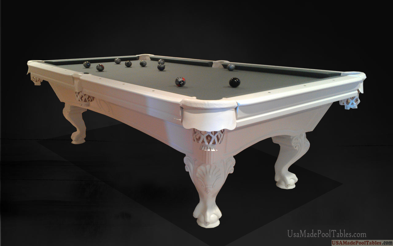 POOL TABLES : POOL TABLE : WHITE POOL TABLE