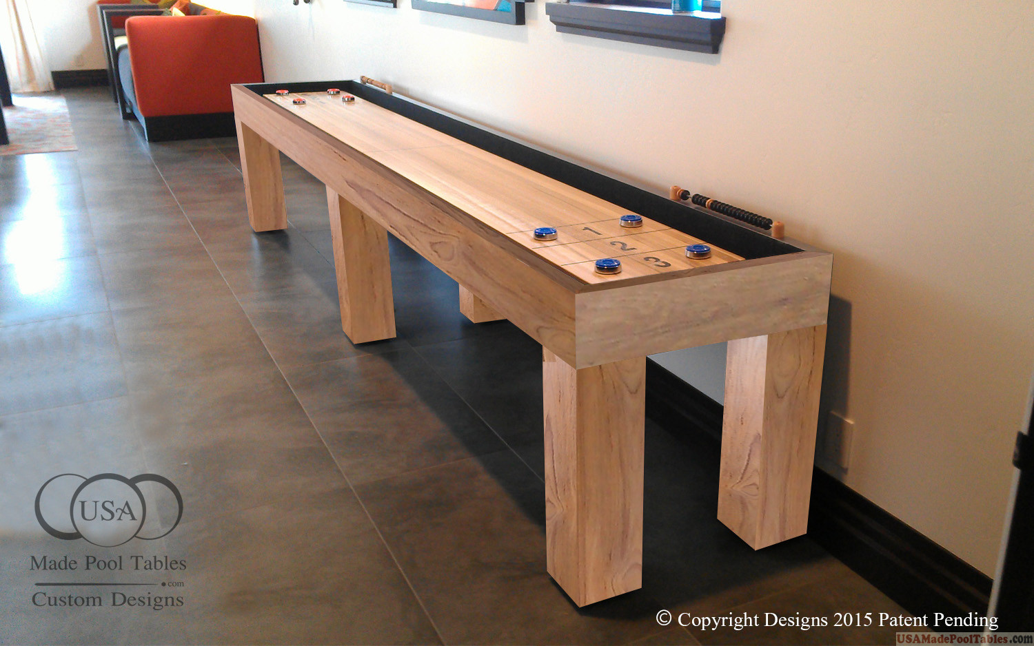 SHUFFLEBOARD TABLE POOL TABLE POKER TABLE AIR HOCKEY PING PONG