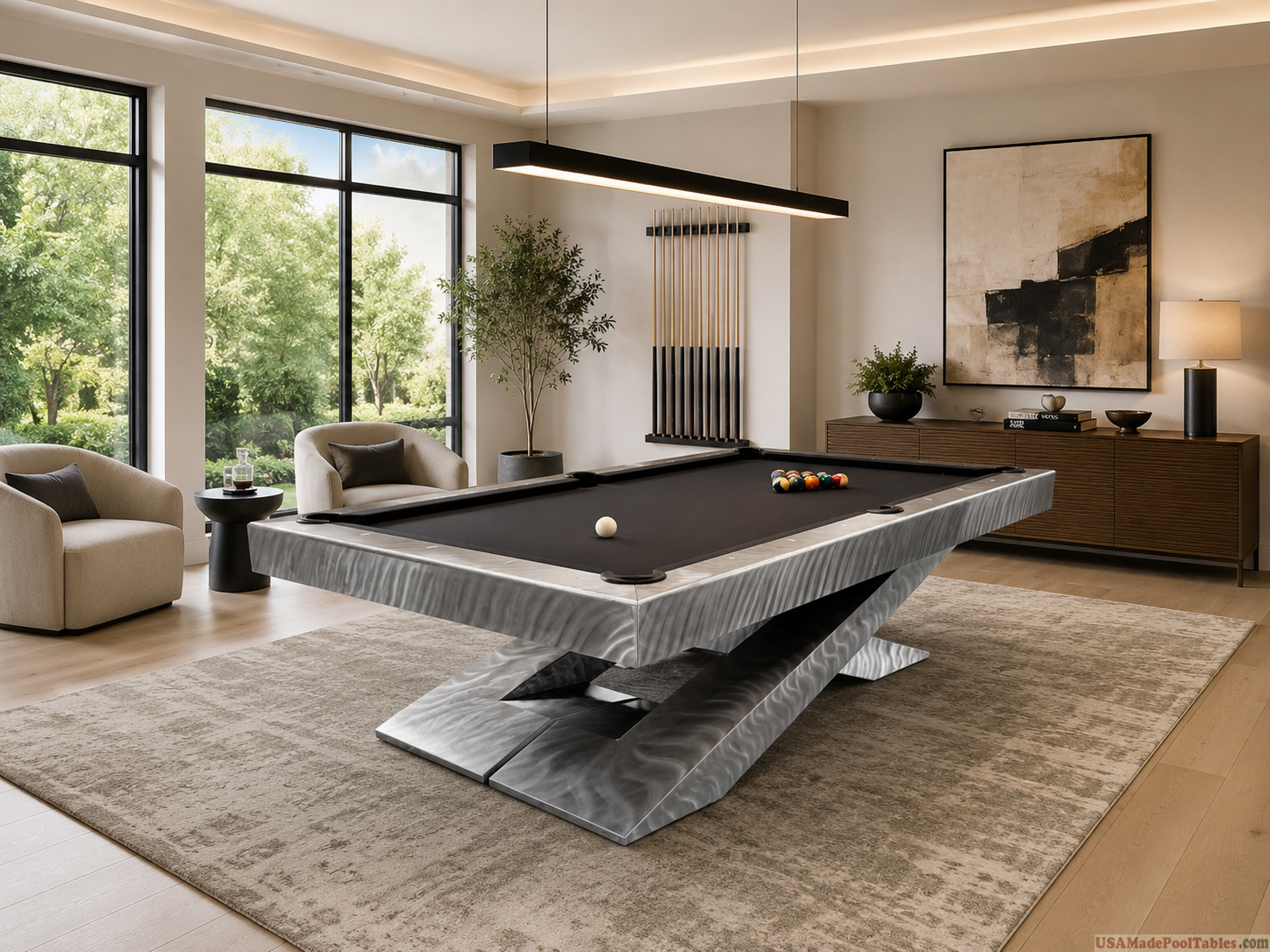 Metalic Pool Table CUSTOM POOL TABLES : MODERN POOL TABLES : CONTEMPORARY POOL TABLES ...