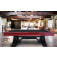 INDUSTRIAL POOL TABLE RED RAILS